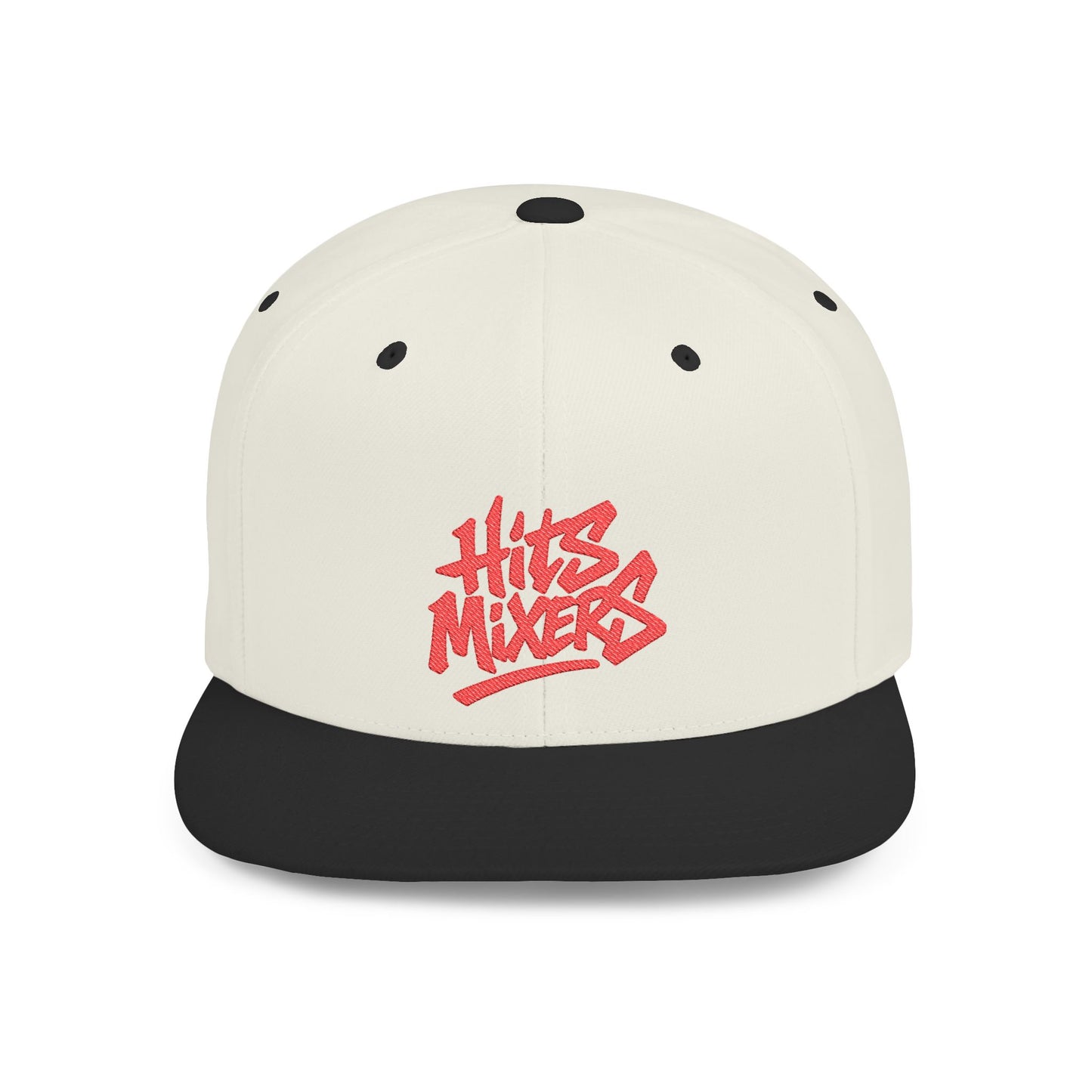 Snapback Hat — 'HITS MIXERS' Graffiti Flat-Bill Cap