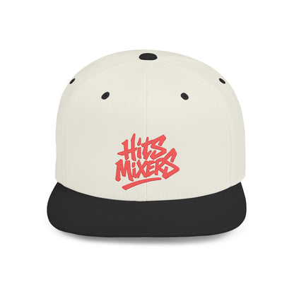 Snapback Hat — 'HITS MIXERS' Graffiti Flat-Bill Cap