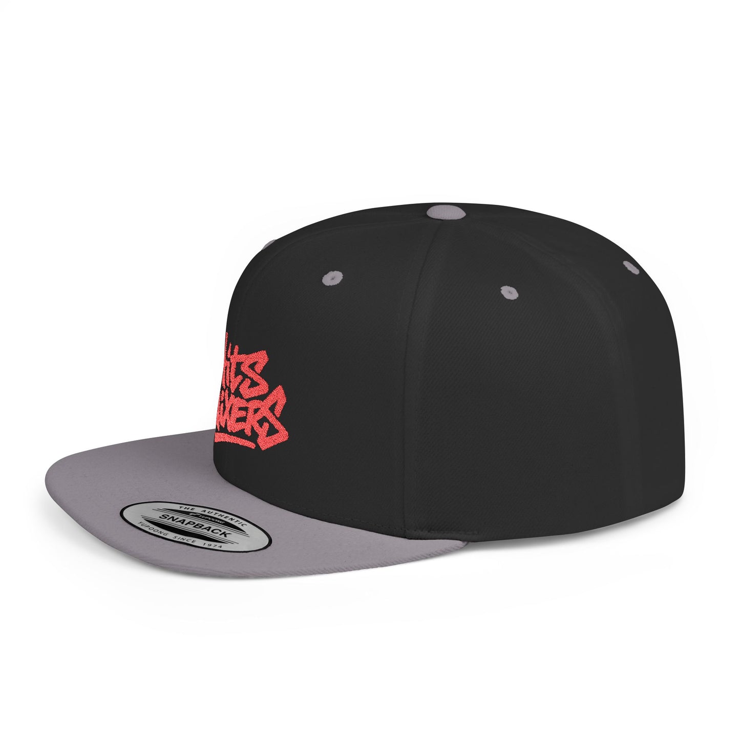 Snapback Hat — 'HITS MIXERS' Graffiti Flat-Bill Cap