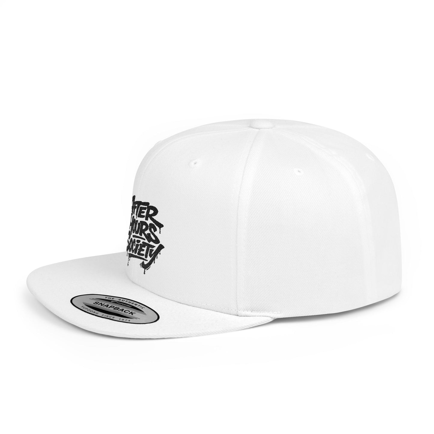 After Hours Society Flat Bill Snapback Hat — Graffiti Streetwear Cap
