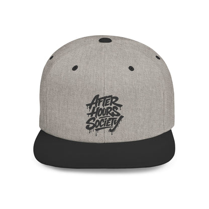 After Hours Society Flat Bill Snapback Hat — Graffiti Streetwear Cap