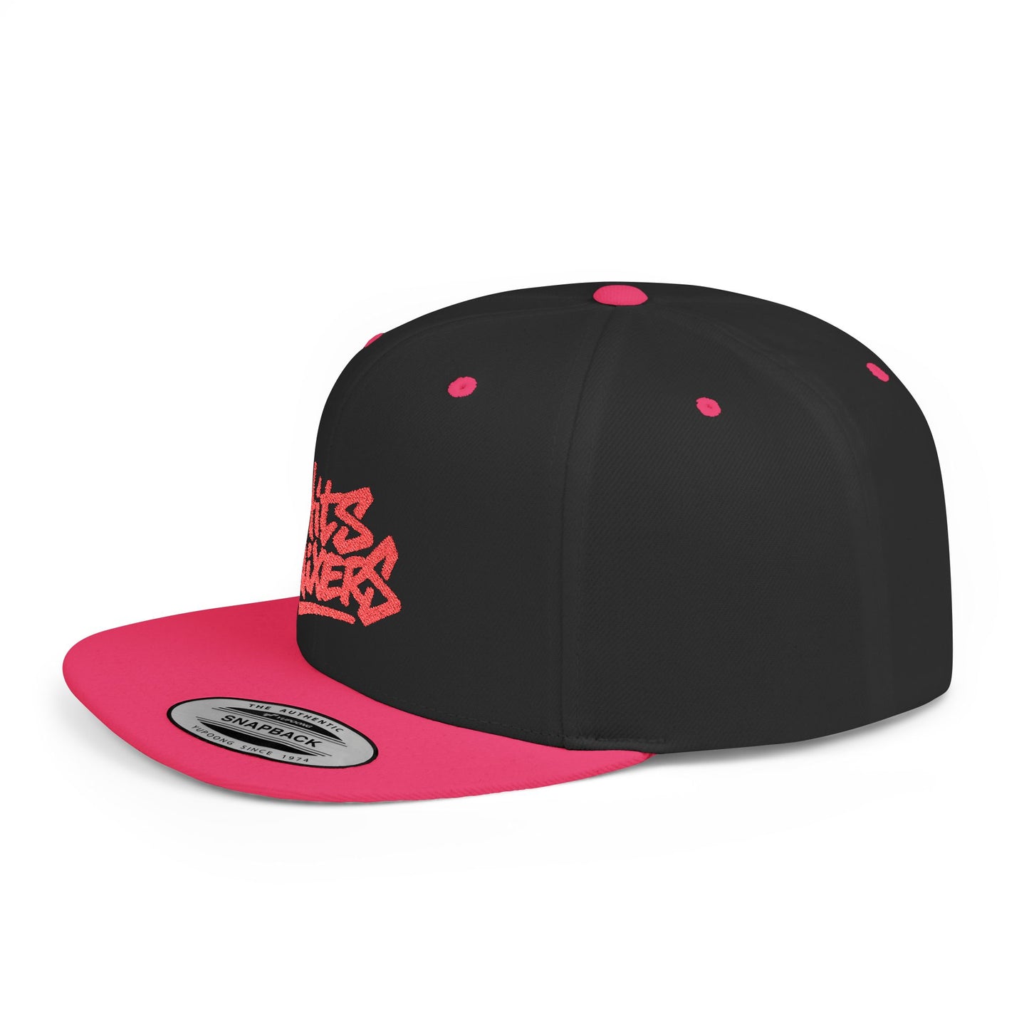 Snapback Hat — 'HITS MIXERS' Graffiti Flat-Bill Cap