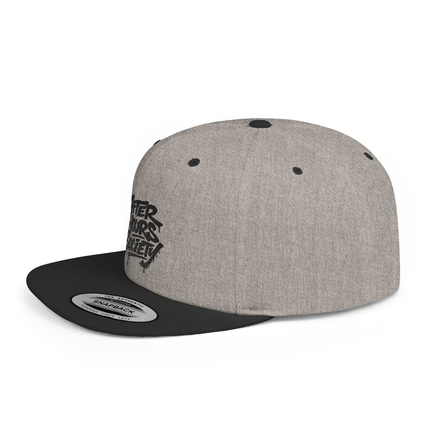 After Hours Society Flat Bill Snapback Hat — Graffiti Streetwear Cap