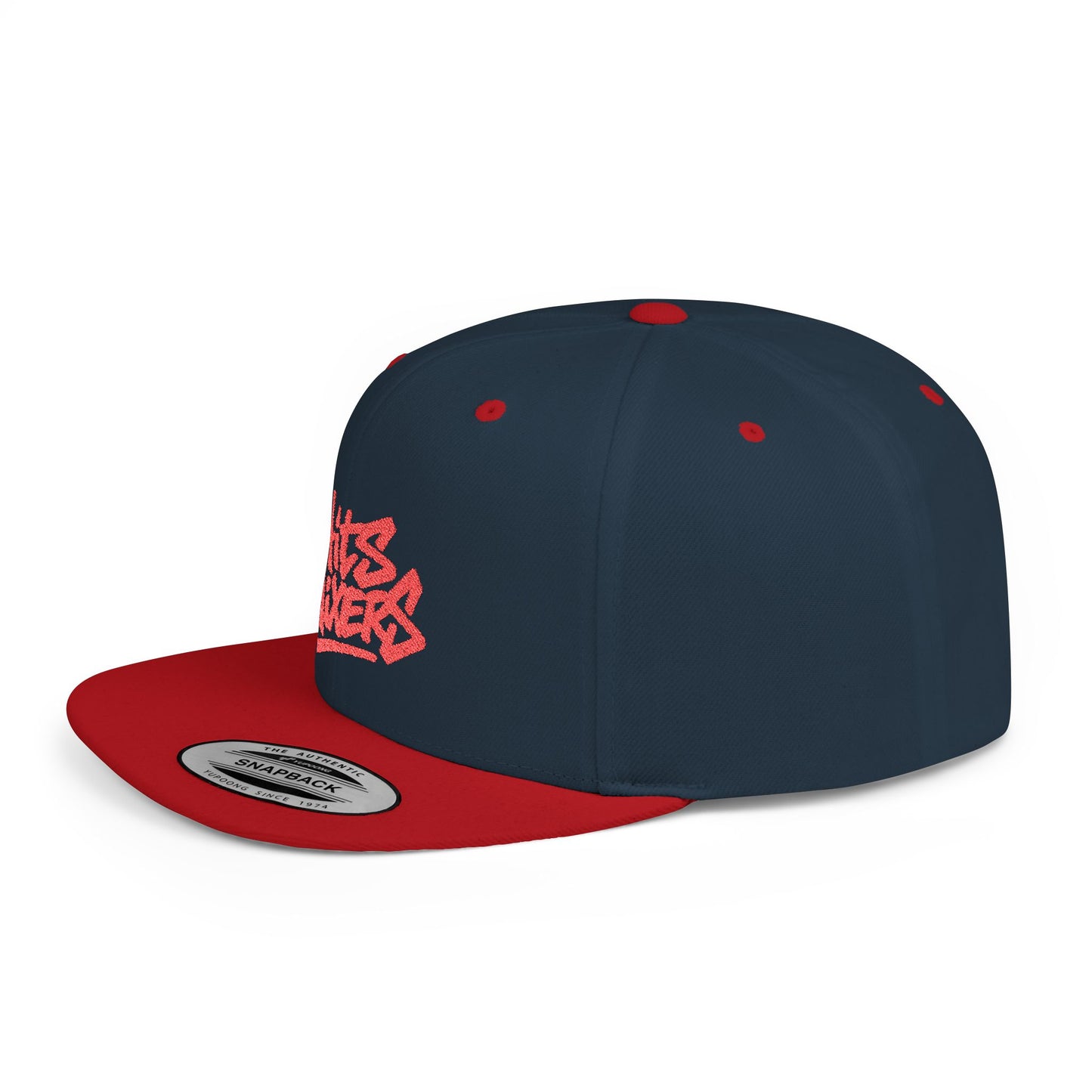 Snapback Hat — 'HITS MIXERS' Graffiti Flat-Bill Cap