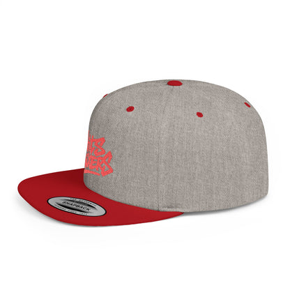 Snapback Hat — 'HITS MIXERS' Graffiti Flat-Bill Cap