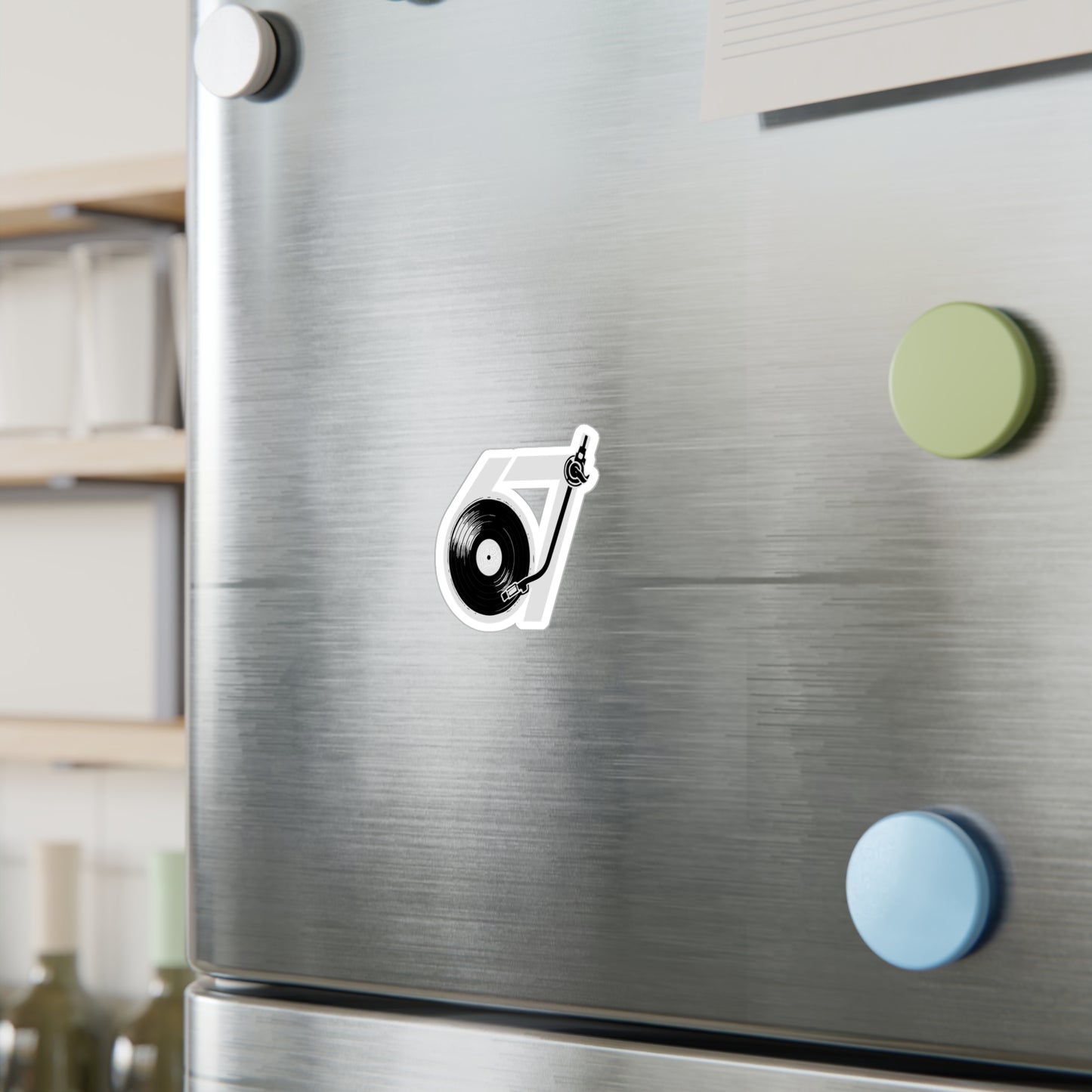 67 Record Player Vinyl Decal – Kiss-Cut DJ Turntable Sticker