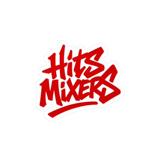 Hits Mixers Red Graffiti Vinyl Sticker — Kiss-Cut Decal for Laptops, Water Bottles & Windows