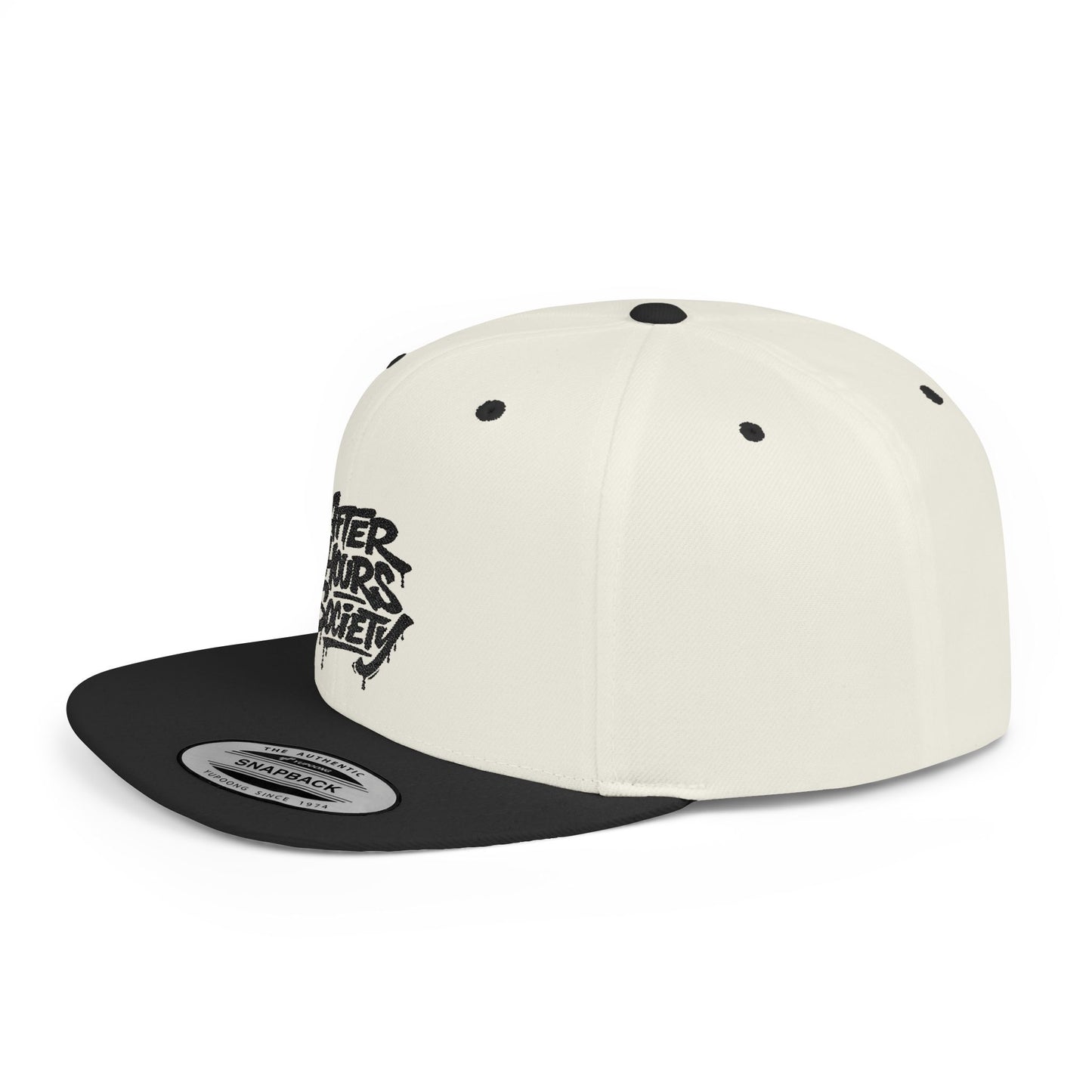 After Hours Society Flat Bill Snapback Hat — Graffiti Streetwear Cap