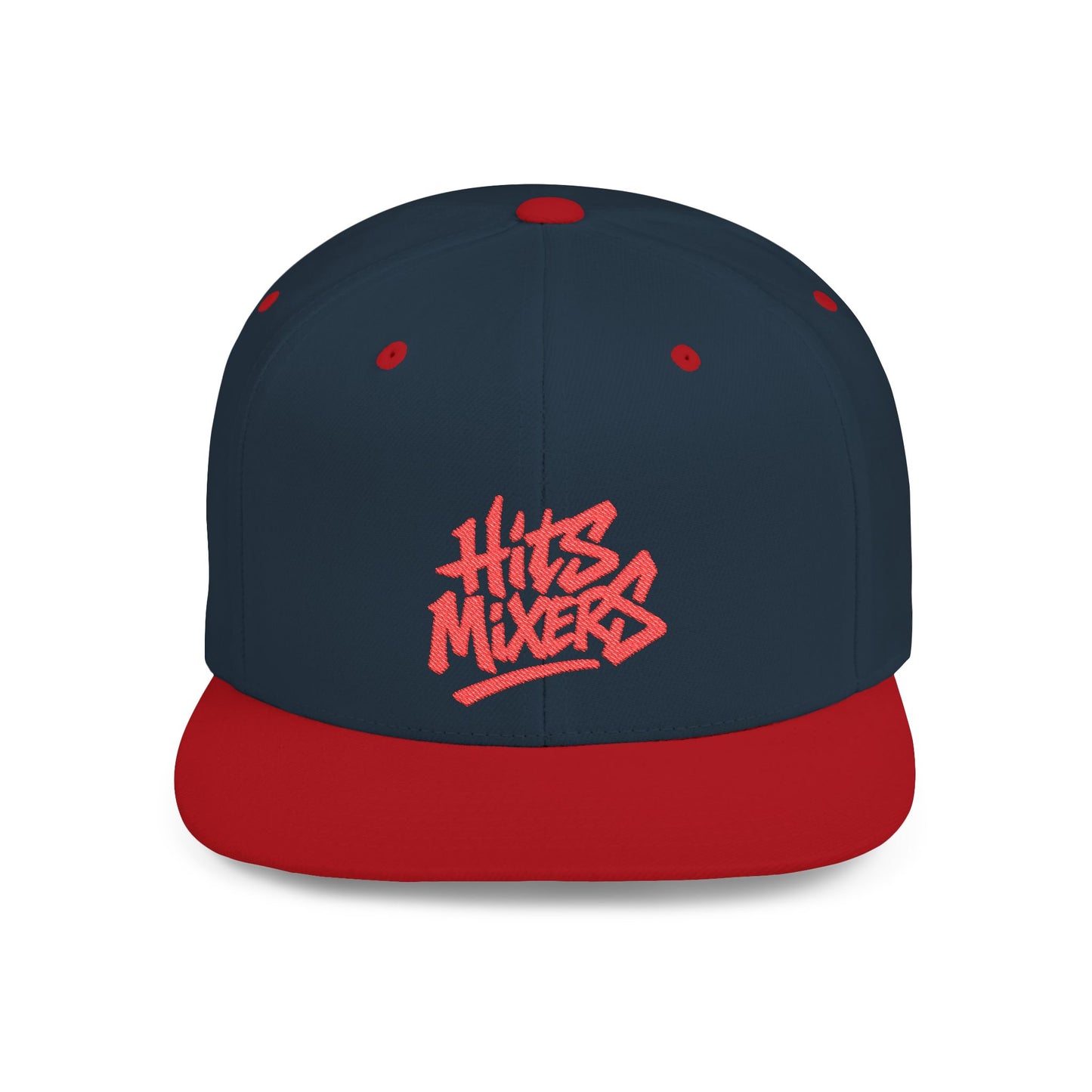 Snapback Hat — 'HITS MIXERS' Graffiti Flat-Bill Cap