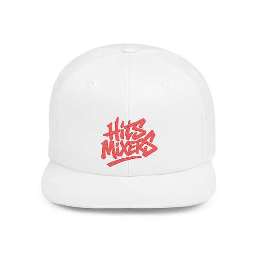 Snapback Hat — 'HITS MIXERS' Graffiti Flat-Bill Cap