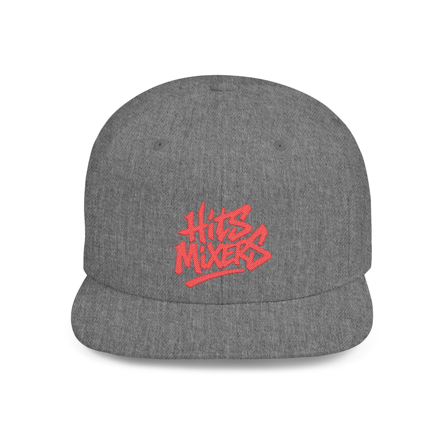 Snapback Hat — 'HITS MIXERS' Graffiti Flat-Bill Cap
