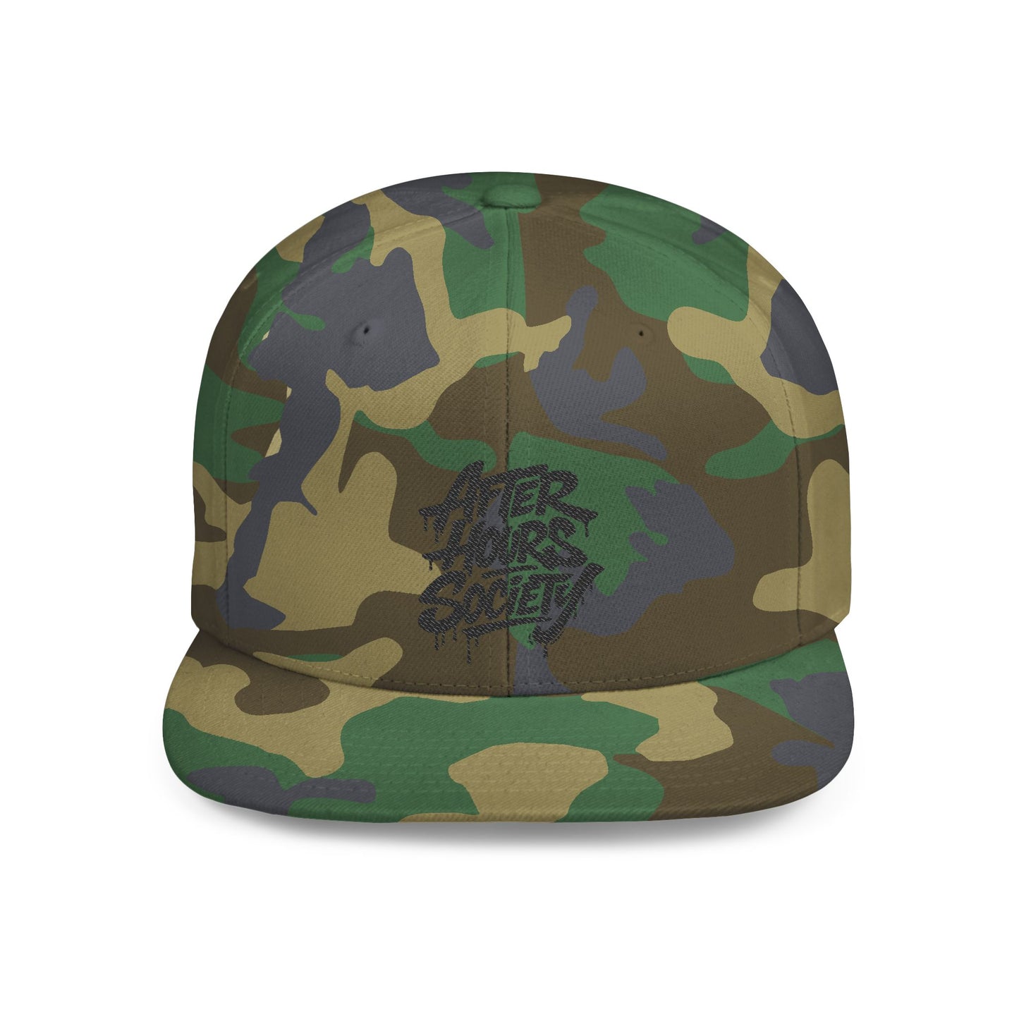 After Hours Society Flat Bill Snapback Hat — Graffiti Streetwear Cap