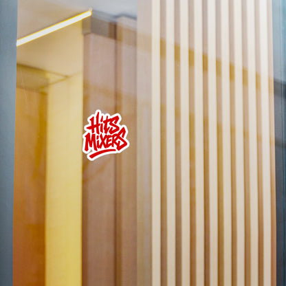 Hits Mixers Red Graffiti Vinyl Sticker — Kiss-Cut Decal for Laptops, Water Bottles & Windows