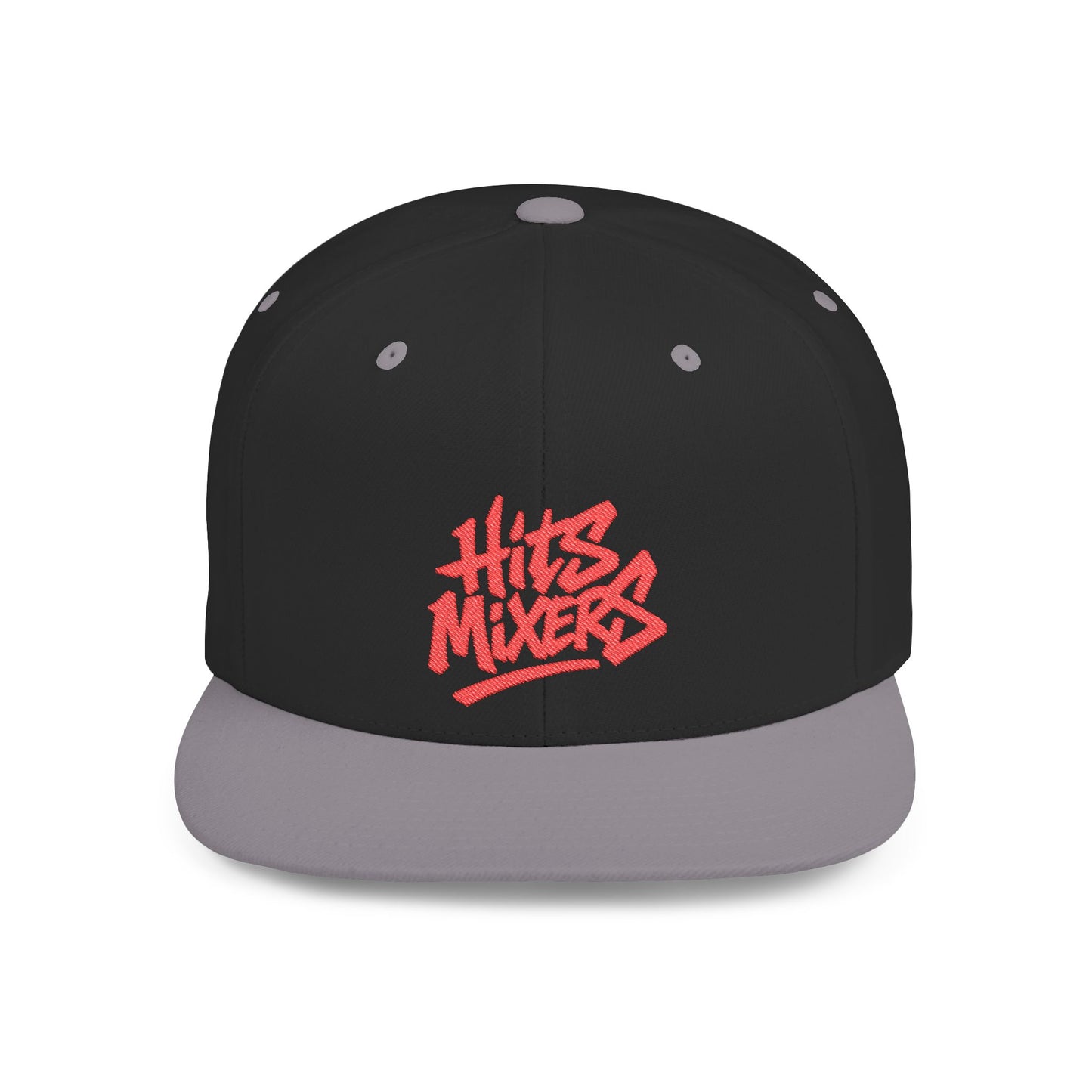 Snapback Hat — 'HITS MIXERS' Graffiti Flat-Bill Cap