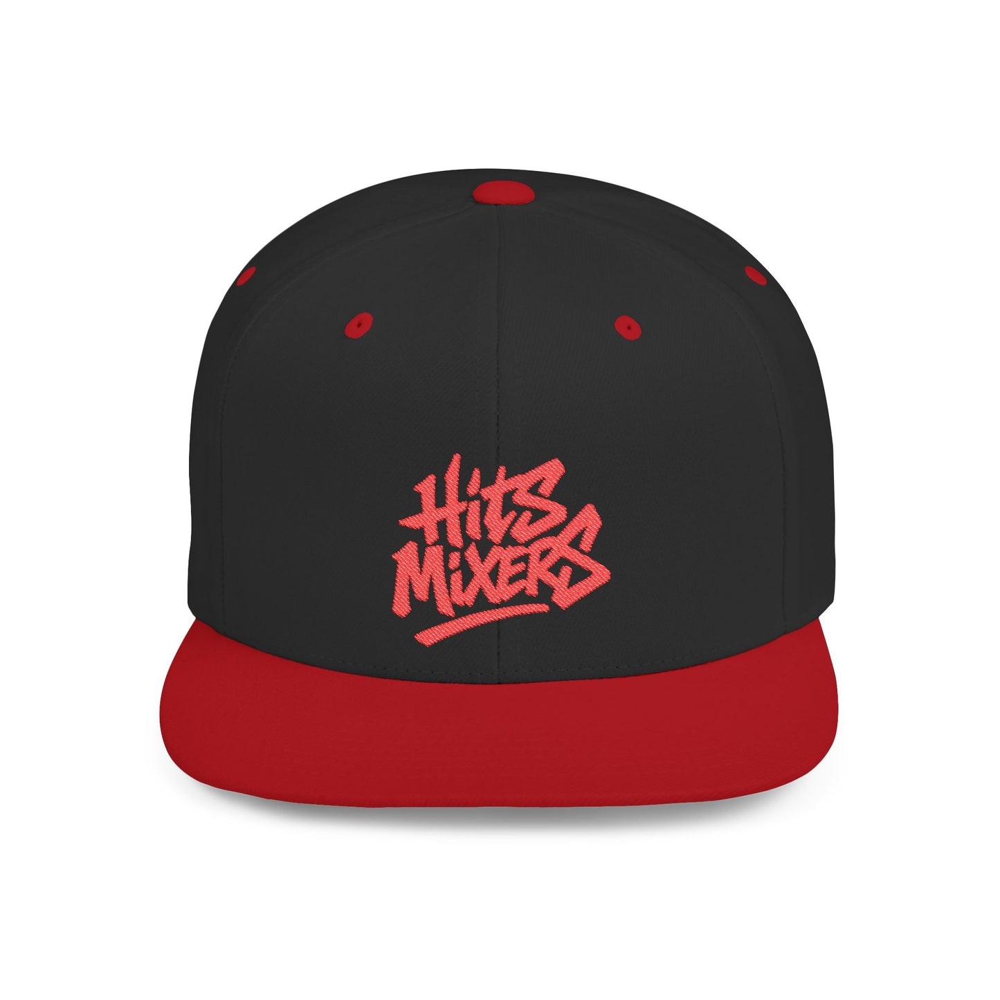 Snapback Hat — 'HITS MIXERS' Graffiti Flat-Bill Cap
