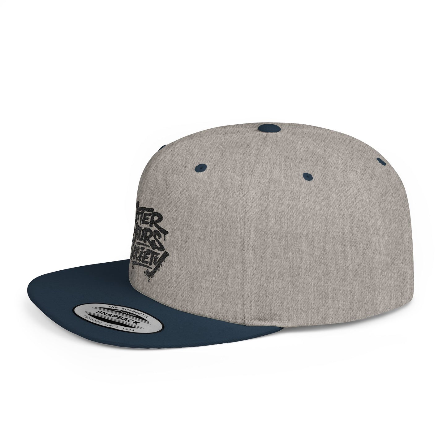 After Hours Society Flat Bill Snapback Hat — Graffiti Streetwear Cap