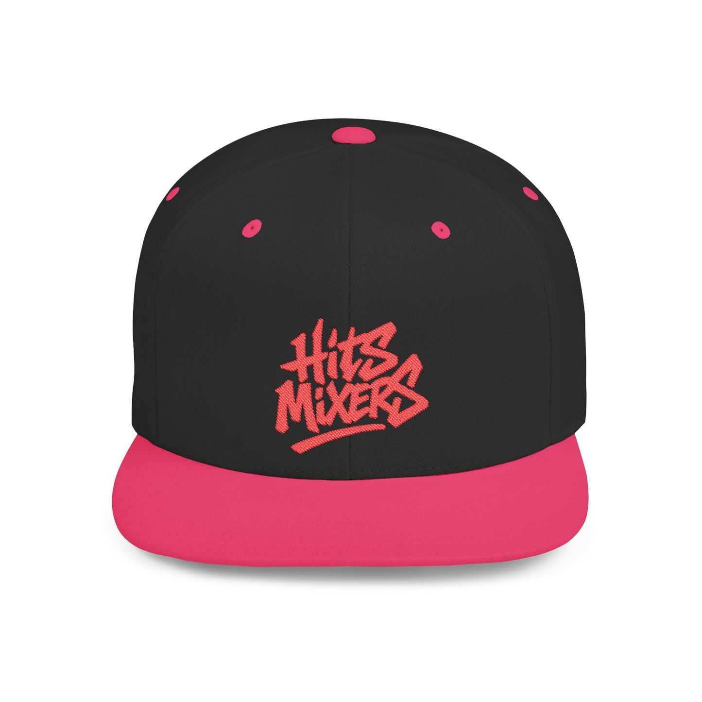 Snapback Hat — 'HITS MIXERS' Graffiti Flat-Bill Cap