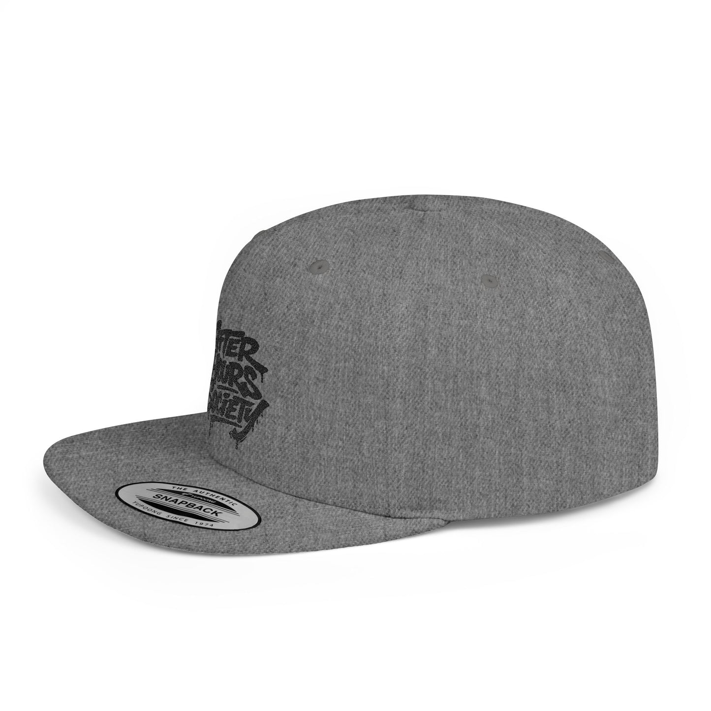 After Hours Society Flat Bill Snapback Hat — Graffiti Streetwear Cap