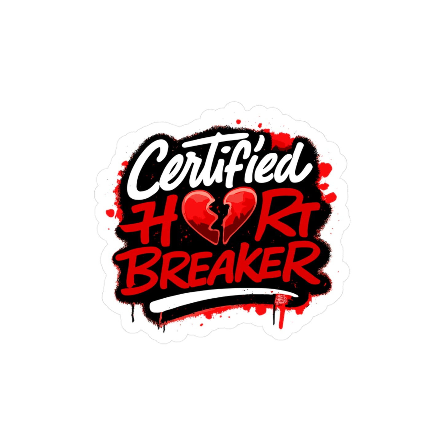 Certified Heartbreaker Kiss-Cut Vinyl Sticker